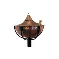 Dagan Dagan TIKI-SSC Hammered Stainless Steel Tiki Torch Bowl; Black & Copper TIKI-SSC